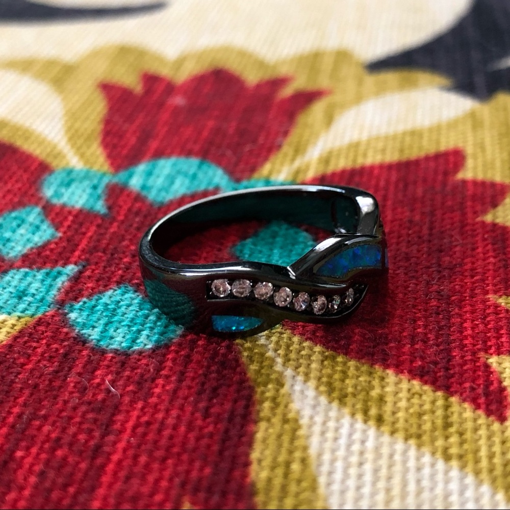 Ocean Fire Opal Ring - image 4